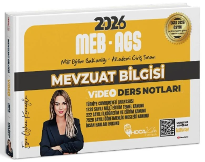 2026 MEB-AGS Mevzuat Bilgisi Video Ders Notları Hoca Kafası Yayınları YKS Fotokopi