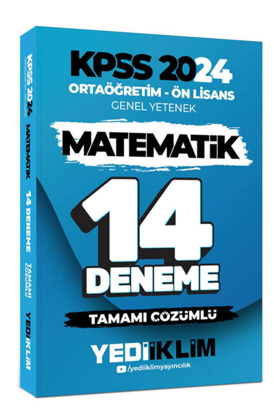 Ortaöğretim Ön Lisans Genel Yetenek Matematik 14 Deneme Tamamı Çözümlü YKS Fotokopi