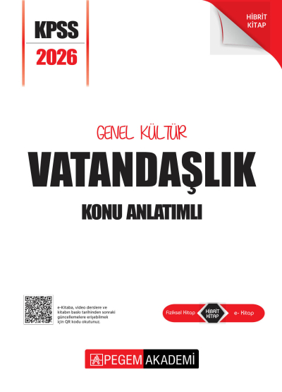 VATANDAŞLIK 2026 KPSS Genel Yetenek Genel Kültür Lisans Konu Anlatımlı Modüler Set Pegem Yayınları YKS Fotokopi
