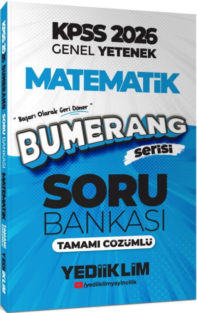 2026 KPSS Genel Yetenek Bumerang Matematik Tamamı Çözümlü Soru Bankası Yediiklim Yayınevi YKS Fotokopi