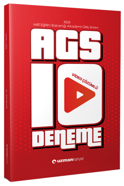 2025 MEB-AGS 10 Deneme Çözümlü Uzman Kariyer Yayınları YKS Fotokopi