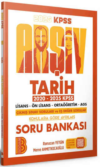 2026 KPSS Arşiv Tarih Soru Bankası Benim Hocam Yayınları YKS Fotokopi