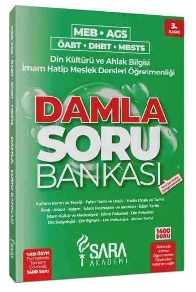 ÖABT MEB-AGS DHBT MBSTS Din Kültürü ve Ahlak Bilgisi Damla Soru Bankası Çözümlü YKS Fotokopi
