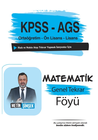 2026 Matematik Genel Tekrar Föyü Metin Şimşek YKS Fotokopi