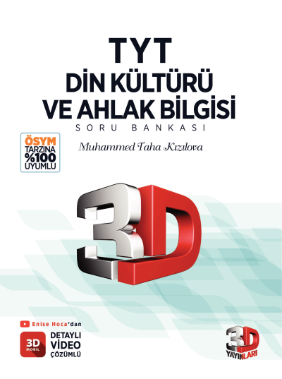 3D TYT Din Kültürü ve Ahlak Bilgisi Soru Bankası YKS Fotokopi