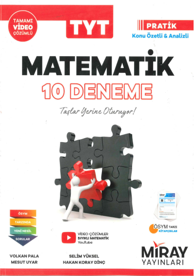 TYT Matematik 10 Deneme Kitabı YKS Fotokopi