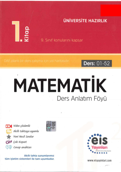 YKS Matematik 1. Kitap Ders Anlatım Föyü (Ders 01-52) YKS Fotokopi