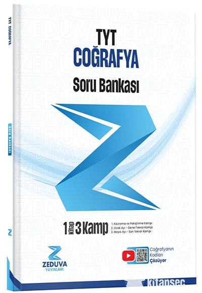 Coğrafyanın Kodları TYT Coğrafya 1 Kitap 3 Kamp Soru Bankası Zeduva Yayınları YKS Fotokopi