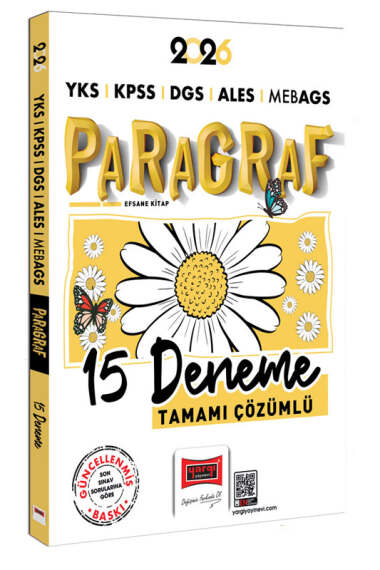 2026 YKS KPSS DGS ALES MEB-AGS Papatya Serisi Paragraf Tamamı Çözümlü 15 Deneme Yargı Yayınları YKS Fotokopi