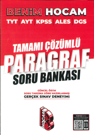 TAMAMI ÇÖZÜMLÜ PARAGRAF SORU BANKASI YKS Fotokopi