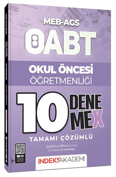 2025 ÖABT MEB-AGS Okul Öncesi Öğretmenliği 10 DenemeX Çözümlü İndeks Akademi Yayıncılık YKS Fotokopi