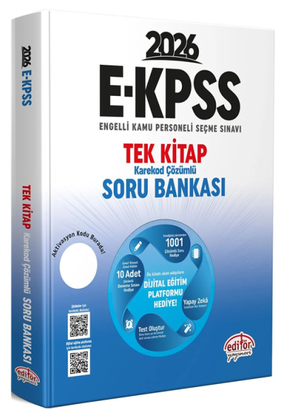 2026 EKPSS Tek Kitap Soru Bankası Editör Yayınevi YKS Fotokopi