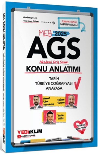 2025 MEB AGS Tarih Türkiye Coğrafyası ve Anayasa Konu Anlatımı Yediiklim Yayınları YKS Fotokopi