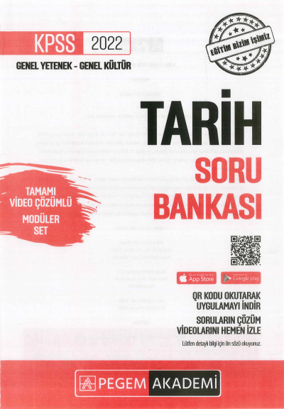 TARİH SORU BANKASI ÇÖZÜMLÜ SORU BANKASI MODÜLER SET YKS Fotokopi