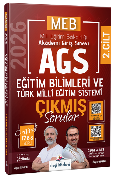 2026 MEB-AGS Eğitim Bilimleri ve Türk Milli Eğitim Sistemi Çıkmış Sorular Çözümlü Dizgi Kitap YKS Fotokopi