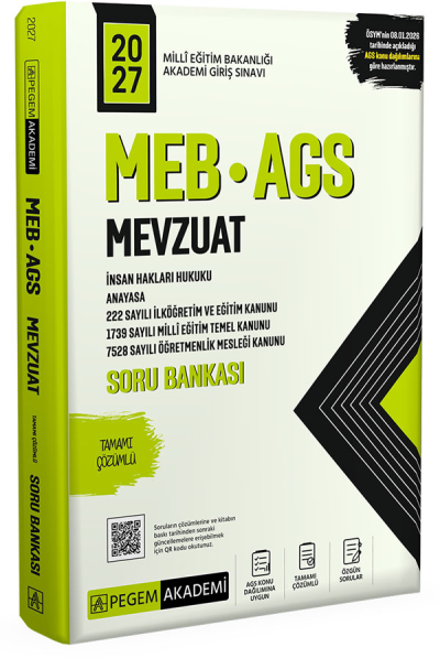 2027 MEB AGS Mevzuat Soru Bankası Pegem Akademi