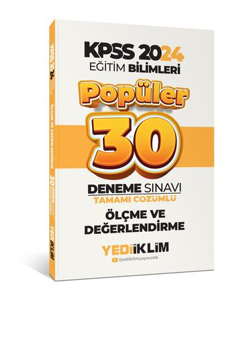 2024 Eğitim Bilimleri Ölçme Ve Değerlendirme Popüler Tamamı Çözümlü 30 Deneme YKS Fotokopi