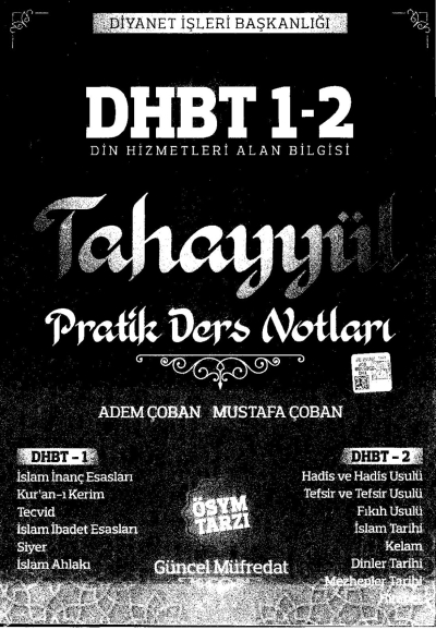 TAHAYYÜL PRATİK DERS NOTLARI DHBT 1-2 YKS Fotokopi