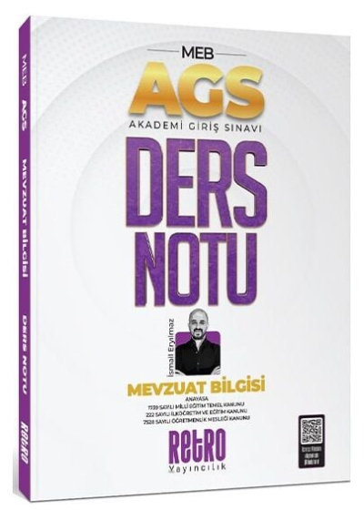 2025 MEB AGS Mevzuat Bilgisi Ders Notu Retro Kitap YKS Fotokopi