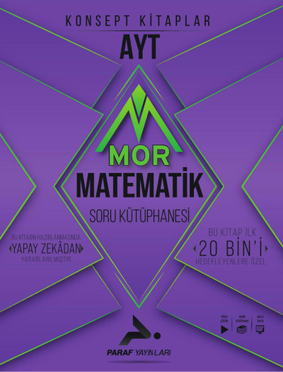 AYT Mor Matematik Soru Kütüphanesi Paraf Yayınları YKS Fotokopi