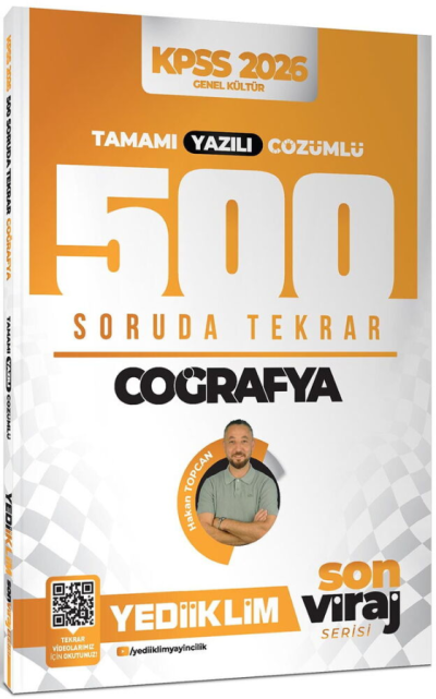 2026 KPSS AGS Coğrafya Son Viraj Serisi Tamamı Yazılı Çözümlü 500 Soruda Genel Tekrar Kampı Yediiklim Yayınları YKS Fotokopi