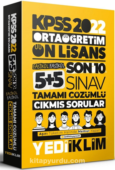KPSS Ortaöğretim Lise Ön Lisans GYGK Son 10 Sınav Çıkmış Sorular Çözümlü YKS Fotokopi