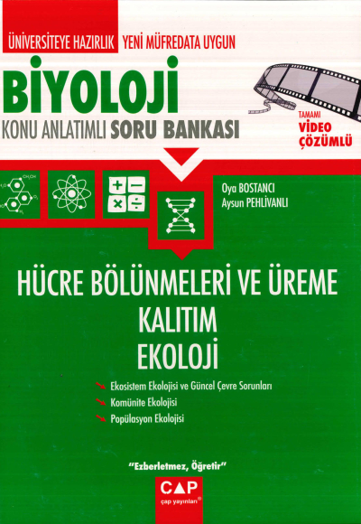 TYT-AYT BİYOLOJİ HÜCRE BÖLÜNMELERİ ÜREME KALITIM EKOLOJİ ANLATIMLI SORU BANKASI