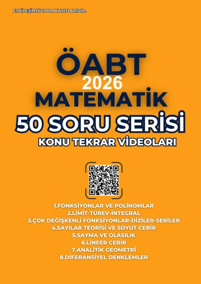 BilgeMatics Hüseyin Hoca ÖABT Matematik 50 Soru Serisi YKS Fotokopi