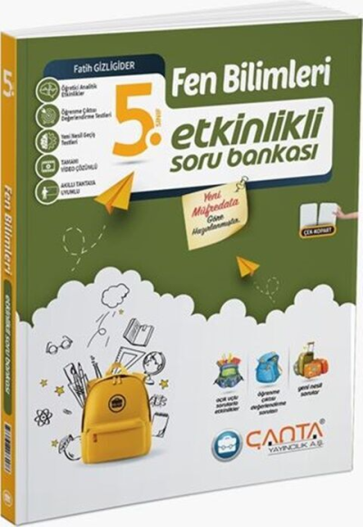 5. Sınıf Fen Bilimleri Etkinlikli Kazanım Soru Bankası Çanta Yayınları YKS Fotokopi