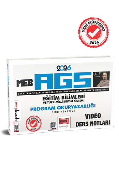 2026 MEB-AGS Eğitim Bilimleri ve Türk Milli Eğitim Sistemi Program Okuryazarlığı Sınıf Yönetimi Video Ders Notları Yargı Yayınları YKS Fotokopi