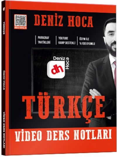 Deniz Hoca Tüm Sınavlar İçin Türkçe Video Ders Kitabı Kr Akademi Yayınları YKS Fotokopi