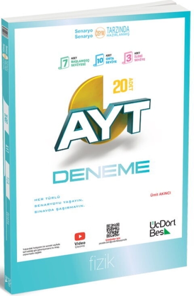AYT 20 li Fizik Deneme Üç Dört Beş Yayınları YKS Fotokopi