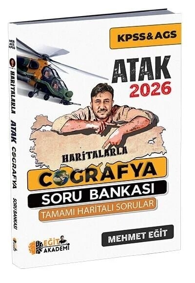 2026 MEB AGS KPSS Haritalarla Atak Coğrafya Soru Bankası Eğit Akademi YKS Fotokopi