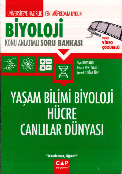 TYT-AYT BİYOLOJİ YAŞAM BİLİMİ BİYOLOJİ HÜCRE CANLILAR DÜNYASI KONU ANLATIMLI SORU BANKASI YKS Fotokopi