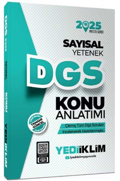 2025 DGS Sayısal Yetenek Konu Anlatımı Yediiklim Yayınları YKS Fotokopi