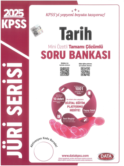 2025 KPSS Jüri Serisi Tarih Mini Özetli Tamamı Çözümlü Soru Bankası Data Yayınları YKS Fotokopi