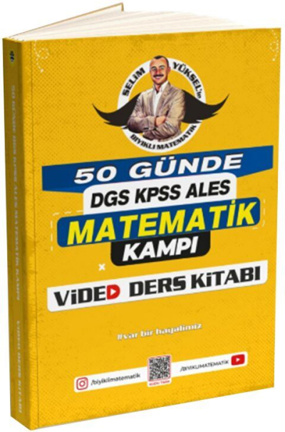 Bıyıklı Matematik 50 Günde DGS KPSS ALES Matematik Kampı Video Ders Kitabı YKS Fotokopi