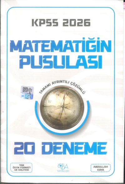 KPSS Matematik Matematiğin Pusulası 20 Deneme Çözümlü CBA Yayınları YKS Fotokopi