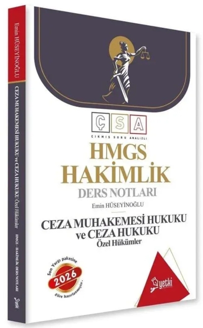 HMGS Hakimlik Ceza Muhakemesi Hukuku ve Ceza Hukuku Özel Hükümler ÇSA Ders Notları Yetki Yayıncılık YKS Fotokopi