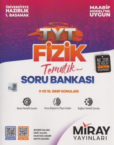 TYT Fizik Maarif Model Tematik Soru Bankası Miray Yayınları YKS Fotokopi