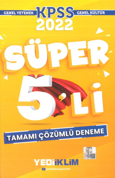 TAMAMI ÇÖZÜMLÜ SÜPER 5`Lİ DENEME TÜM DERSLER YKS Fotokopi