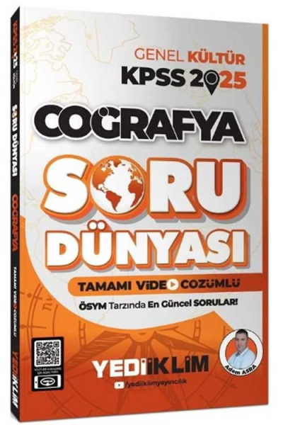 2025 KPSS Genel Kültür Coğrafya Tamamı Video Çözümlü Soru Dünyası Yediiklim Yayınları YKS Fotokopi