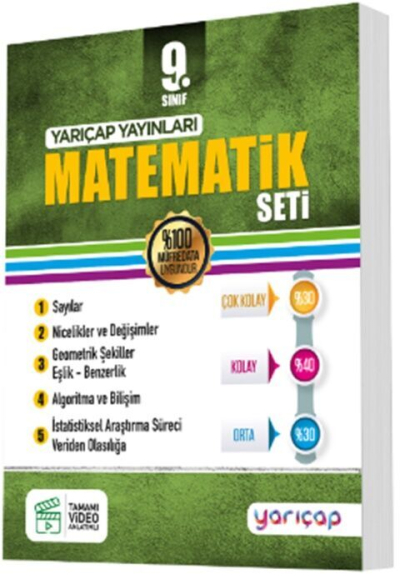9. Sınıf Matematik Seti YarıÇap Yayınları YKS Fotokopi