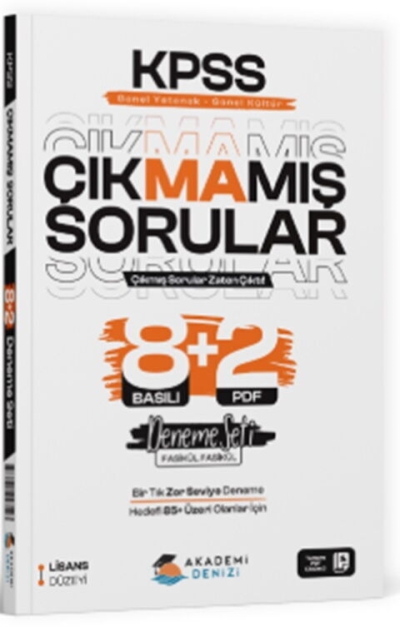 KPSS GYGK Çıkmamış Sorular 8+2 Deneme Seti Akademi Denizi YKS Fotokopi