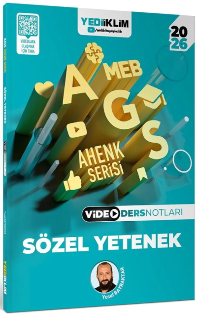 2026 MEB-AGS Sözel Yetenek Video Ders Notları Ahenk Serisi Yusuf Bayraktar Yediiklim Yayınları YKS Fotokopi