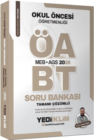 MEB AGS ÖABT Okul Öncesi Öğretmenliği Soru Bankası Tamamı Çözümlü Yediiklim Yayınları YKS Fotokopi