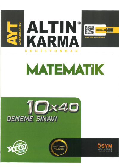 AYT Matematik 10x40 Deneme Sınavı YKS Fotokopi