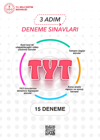 3 Adım Deneme Sınavları TYT 15 Deneme YKS Fotokopi