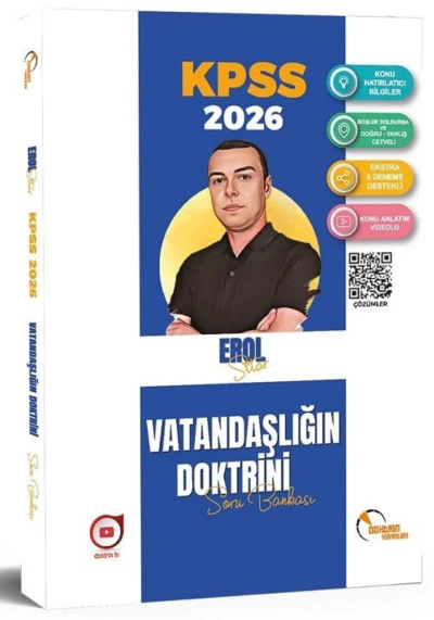 Doktrin 2026 KPSS Vatandaşlık Vatandaşlığın Doktrini Soru Bankası Çözümlü - Erol Sitar Doktrin Yayınları YKS Fotokopi