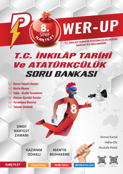 8. Sınıf Power-Up T.C. İnkilap Tarihi Ve Atatürkçülük Soru Bankası Nartest Yayınları YKS Fotokopi